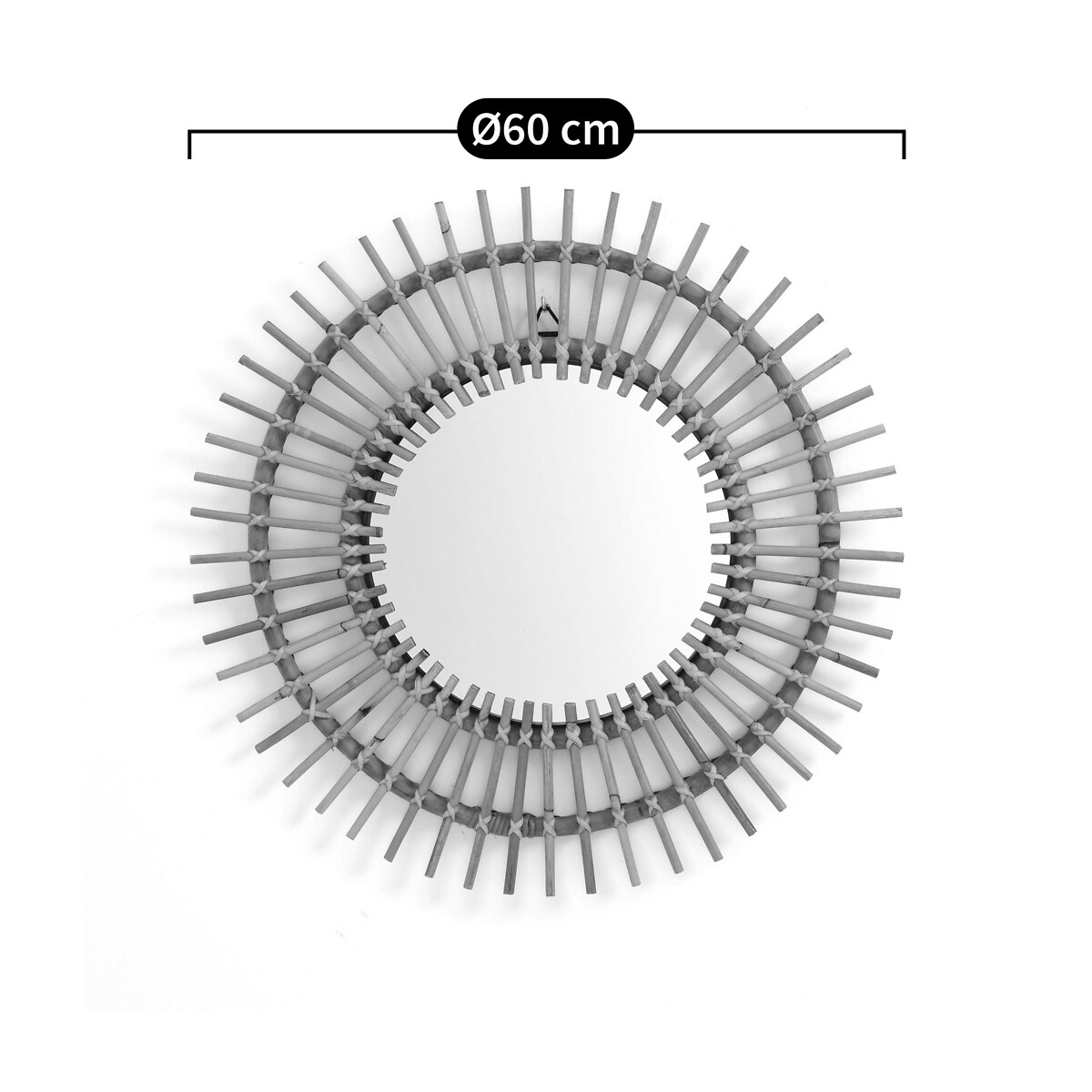 LA REDOUTE INTERIEURS<br>Espelho de vime, formato de sol Ø60 cm, Nogu
