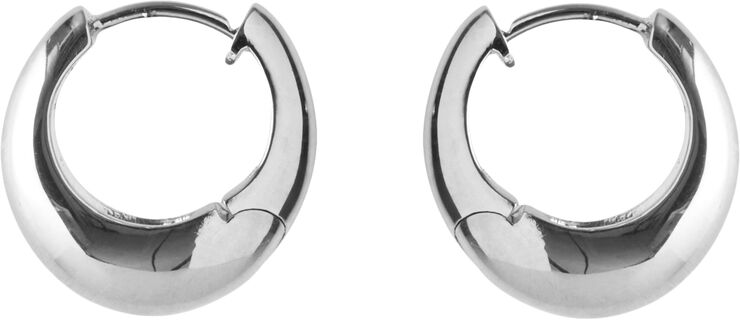 Pernille Corydon Jewellery Mini Globe Huggies size 16 mm Silver