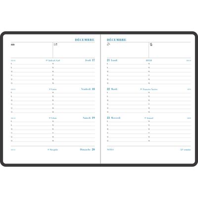 Agenda Barbara Pratic - 1 semaine sur 2 pages - 14 x 18 cm - disponible dans différentes couleurs - Exacompta