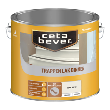 Cetabever trappenlak dekkend RAL 9010 gebroken wit zijdeglans 2,5 L