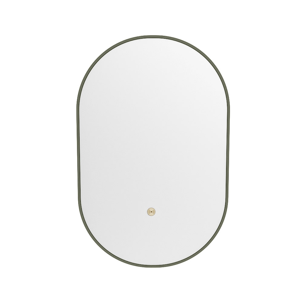 Mondiaz Glow ovale spiegel 45x90cm met verlichting army