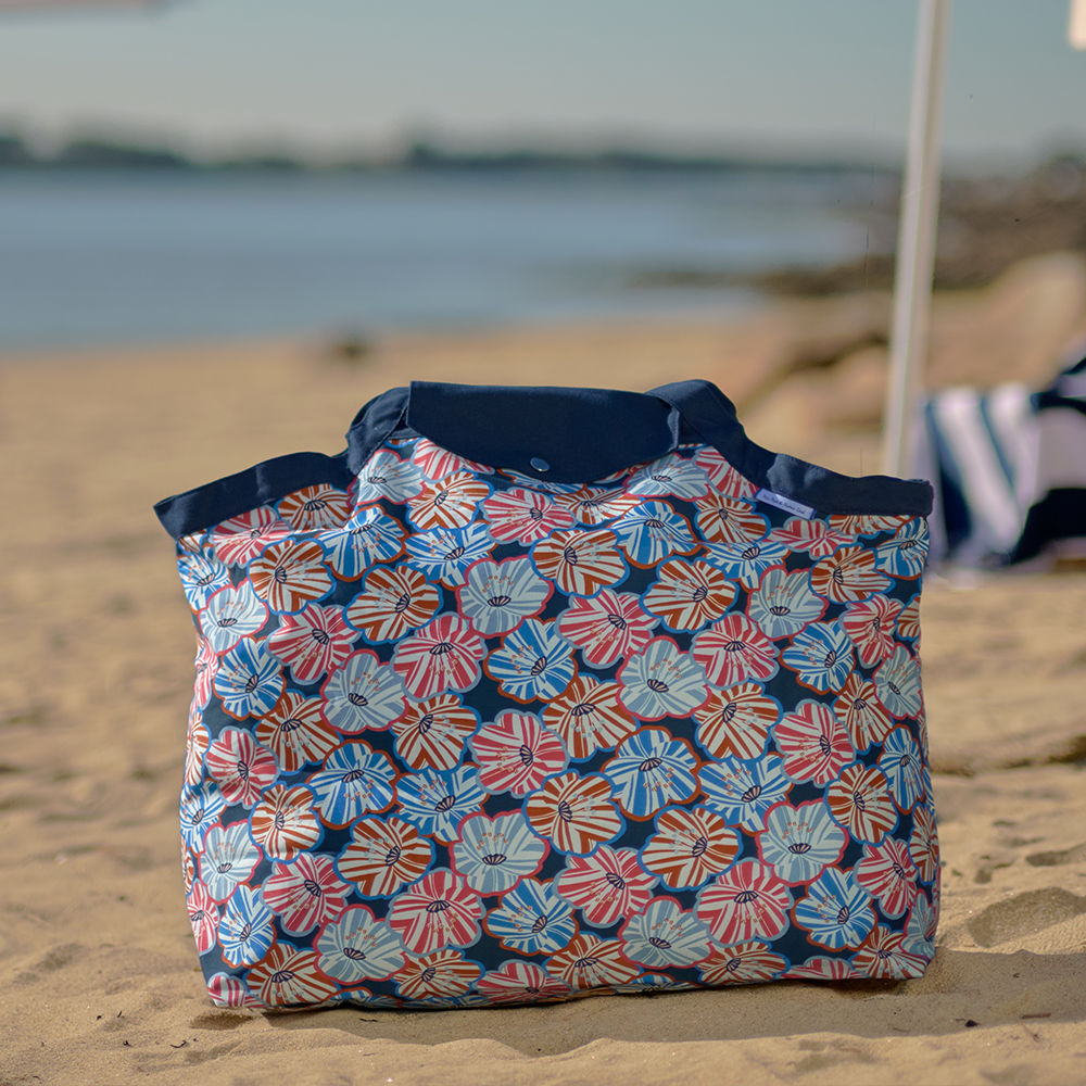 Sac Cabas Grand Anémones Rayées