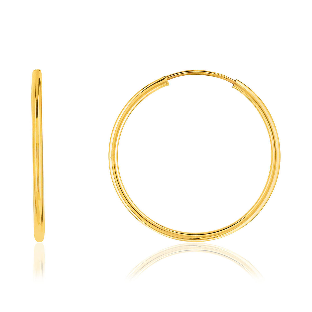 Créoles or 375 jaune 16 mm