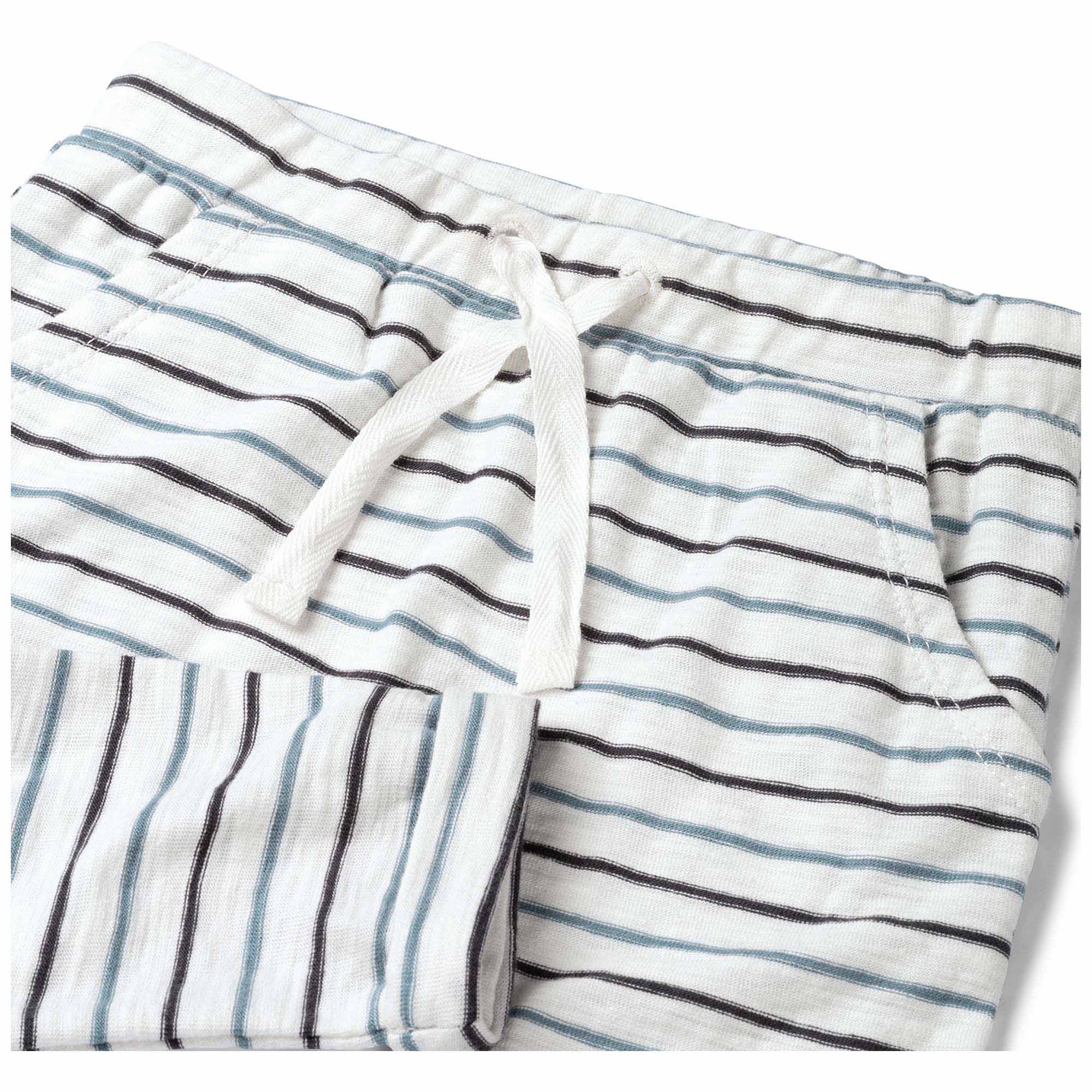 Prénatal newborn broek  strepen wit