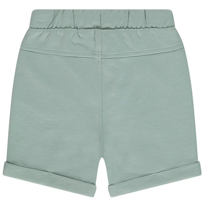 Lot de 2 bermudas molleton uni et imprimé pour bébé garçon - Vert