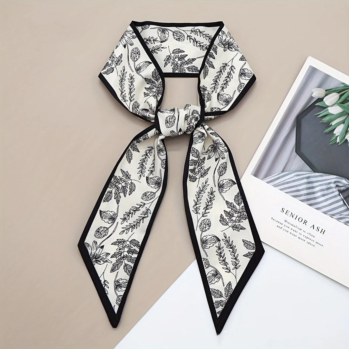 (960x65mm) Schleifen Haarband Haar Bandana Fashion Accessoire zum Binden - Blumen