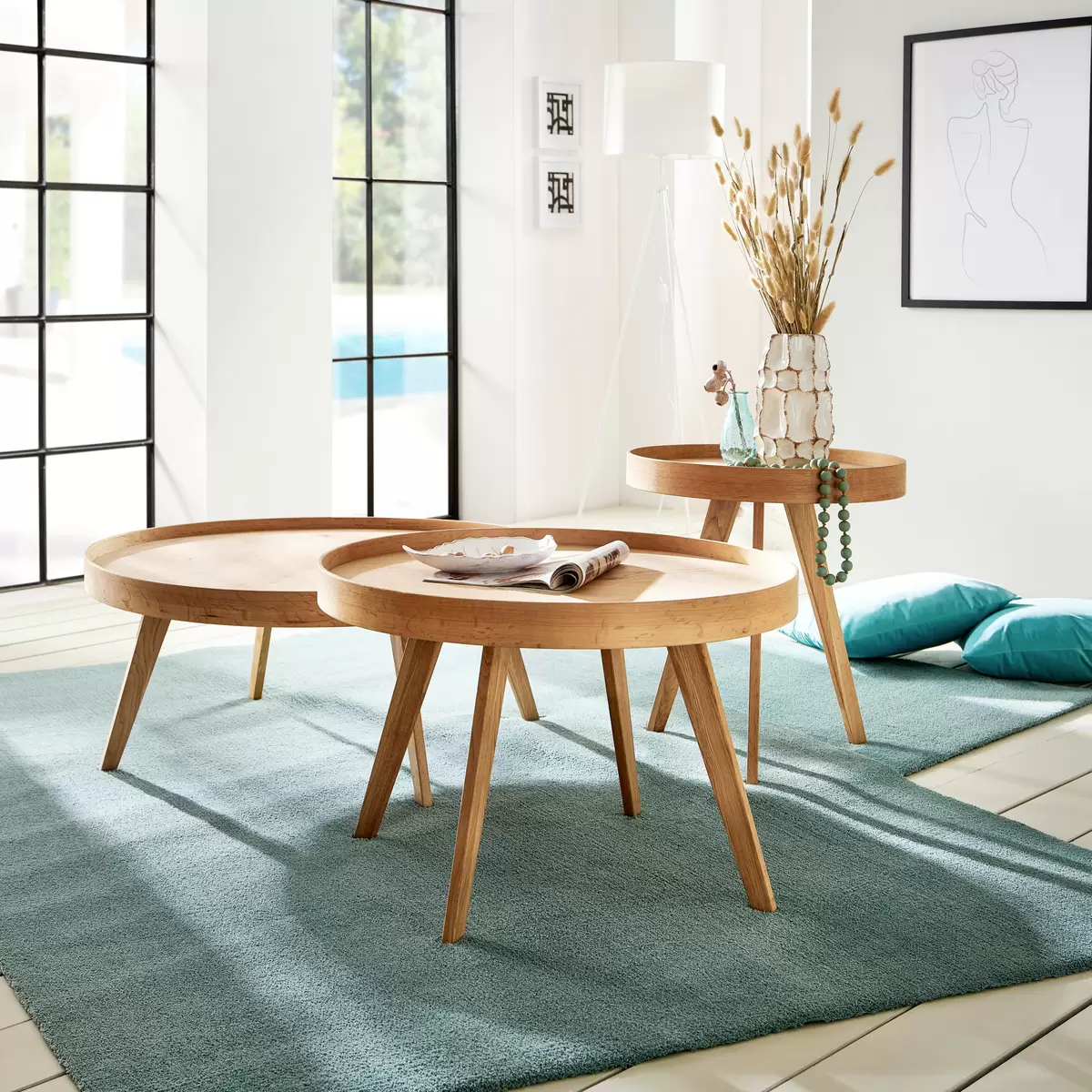 Salontisch rund Wood Eiche