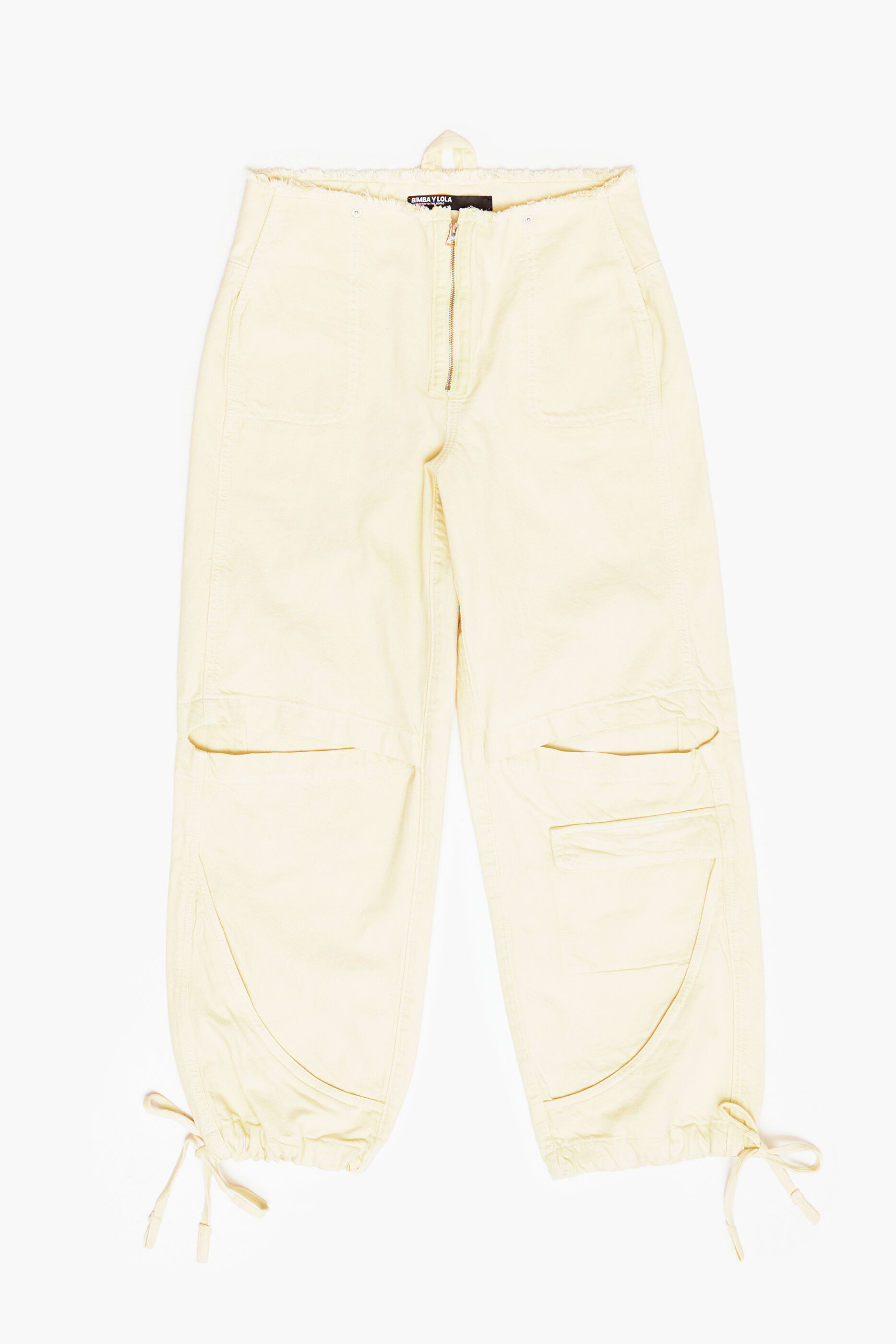 CARGO - Calça jeans de perna larga cor manteiga