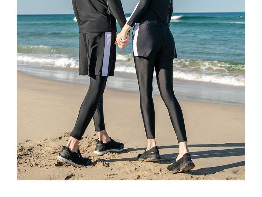 Equalipuro - Matching Lettering Two-Tone Tankini / Zwembroek / Zwemshort / Rash Guard / Set voor koppels