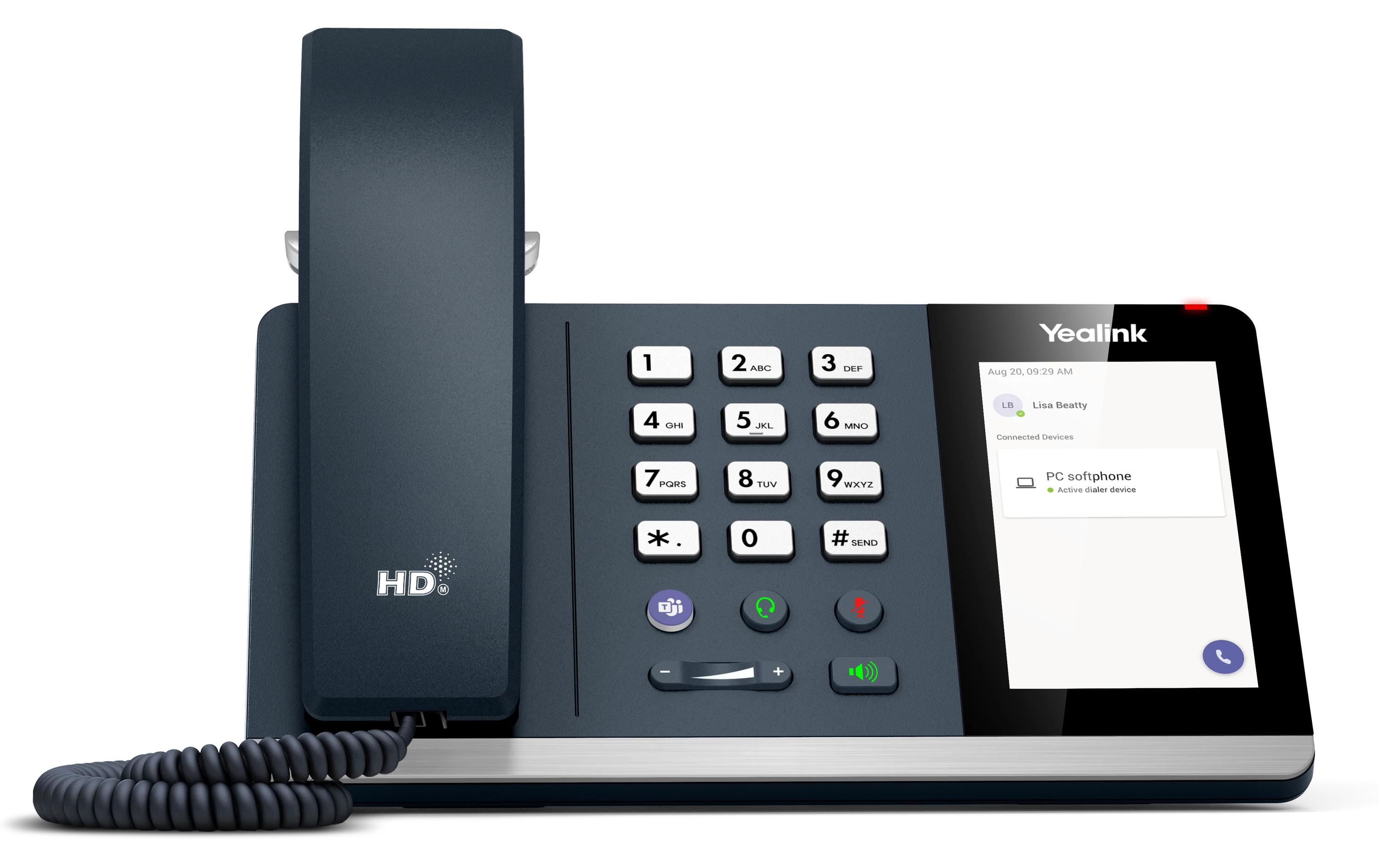 Tischtelefon MP45 Teams Edition Grau/SchwarzUSB-Telefon Kompatibel mit Microsoft Teams