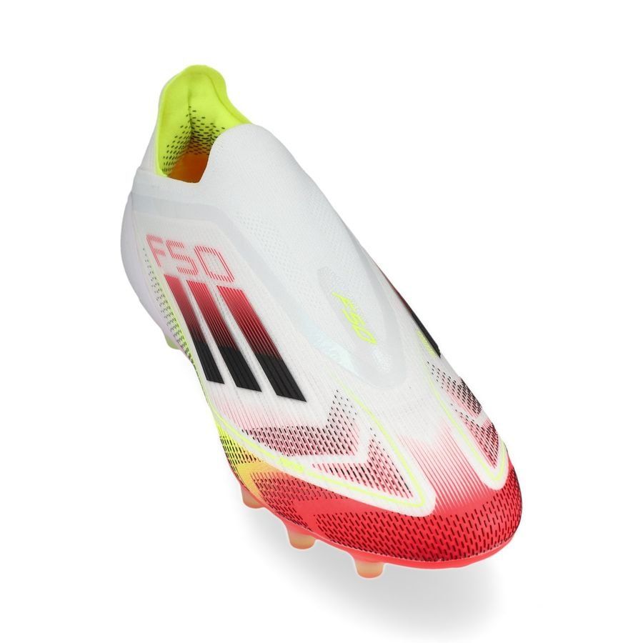 adidas F50 Elite Laceless AG Pure Victory - Blanc/Noir/Jaune