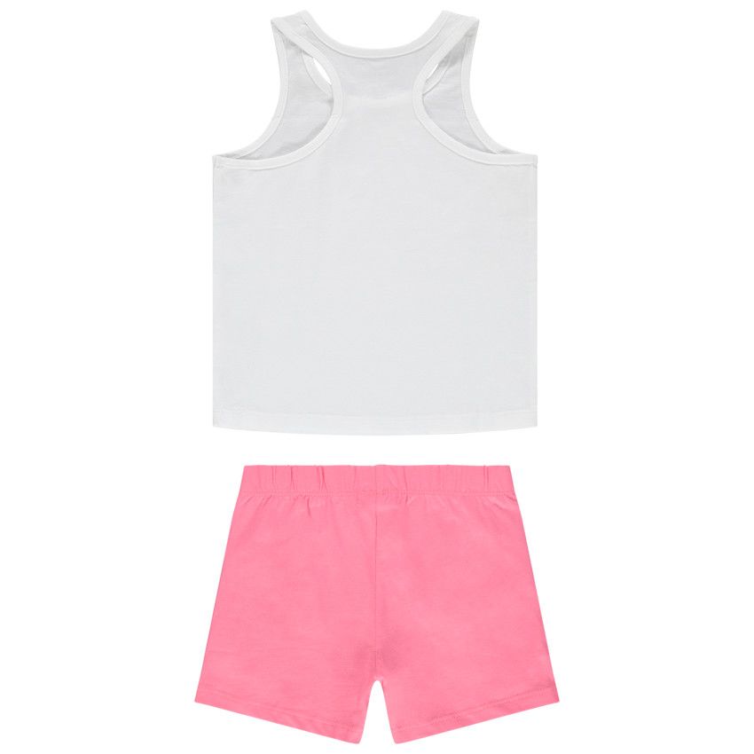 Pyjama court print étoile et short rose - Multicolore