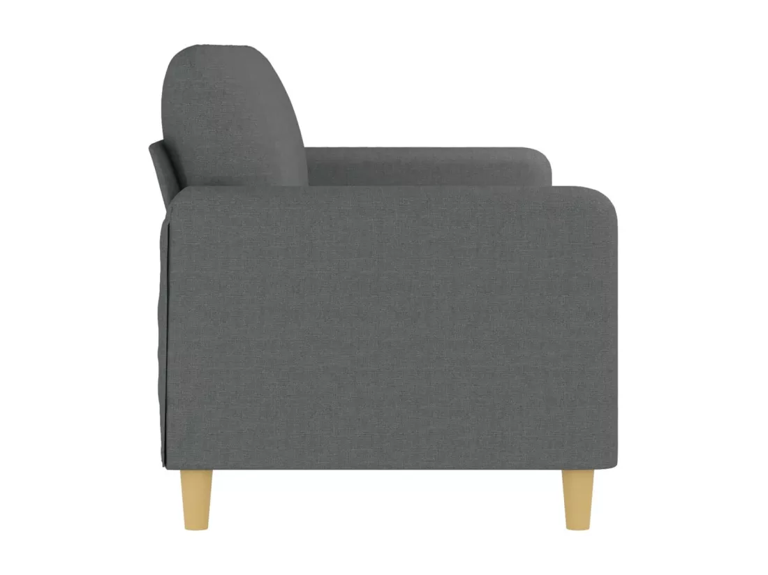 Canapé à 3 places Gris foncé 180 cm Tissu