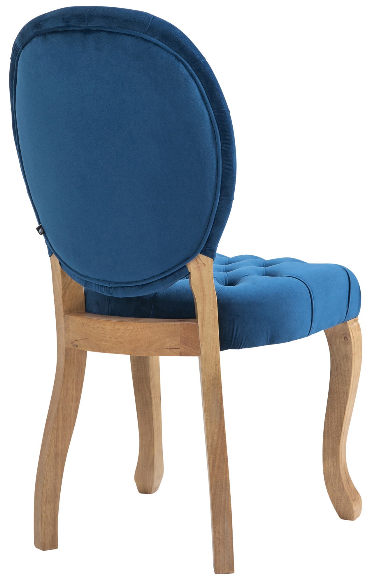 CLP Esszimmerstuhl Temara Samt I Polsterstuhl Gesteppt Chesterfield Design I Lehnstuhl Mit Kautschukholz Gestell I Max. Belastbarkeit 120 kg