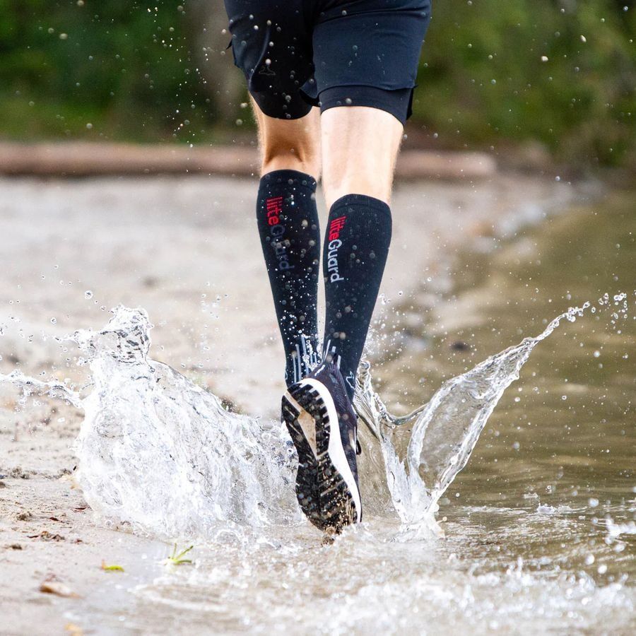 Liiteguard Chaussettes Running SHIN-TECH Grip - Noir