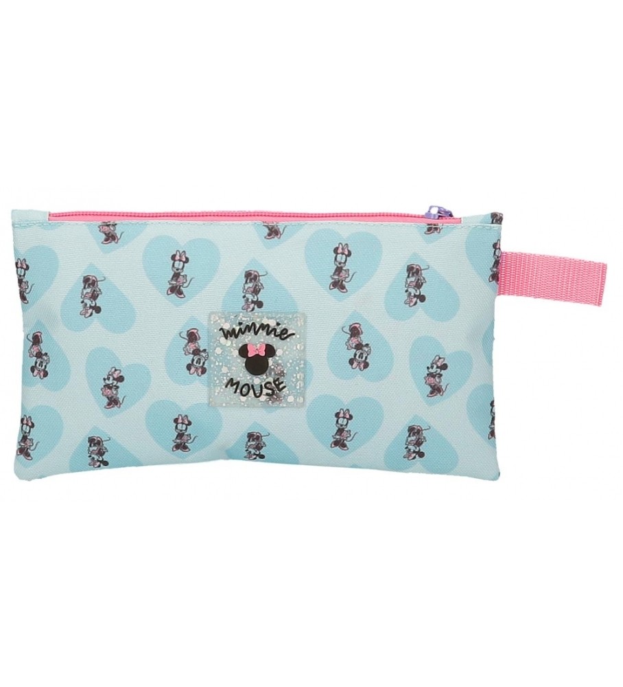 Estojo Disney My Happy Place - Azul e Rosa - 22x12cm -