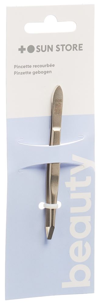 Sun Store Beauty Pinzette<br>1 Stück, gebogen vernickelt matt
