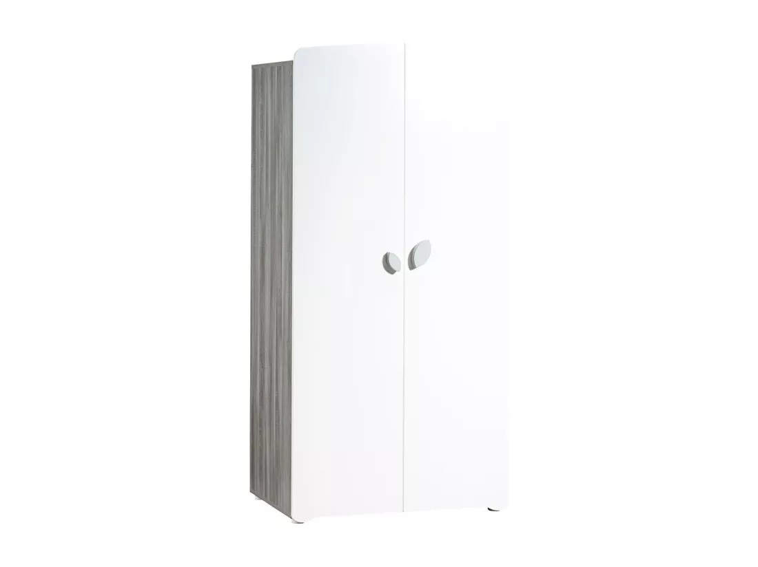 Armoire 2 portes bébé 175x86x56cm en bois gris