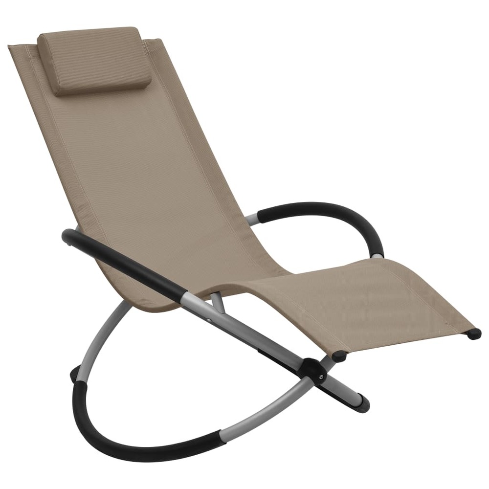 Chaise longue pour enfants acier taupe