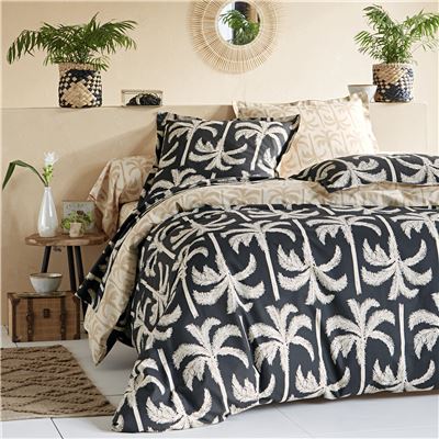 Linge de lit palmiers design - BECQUET CRÉATION