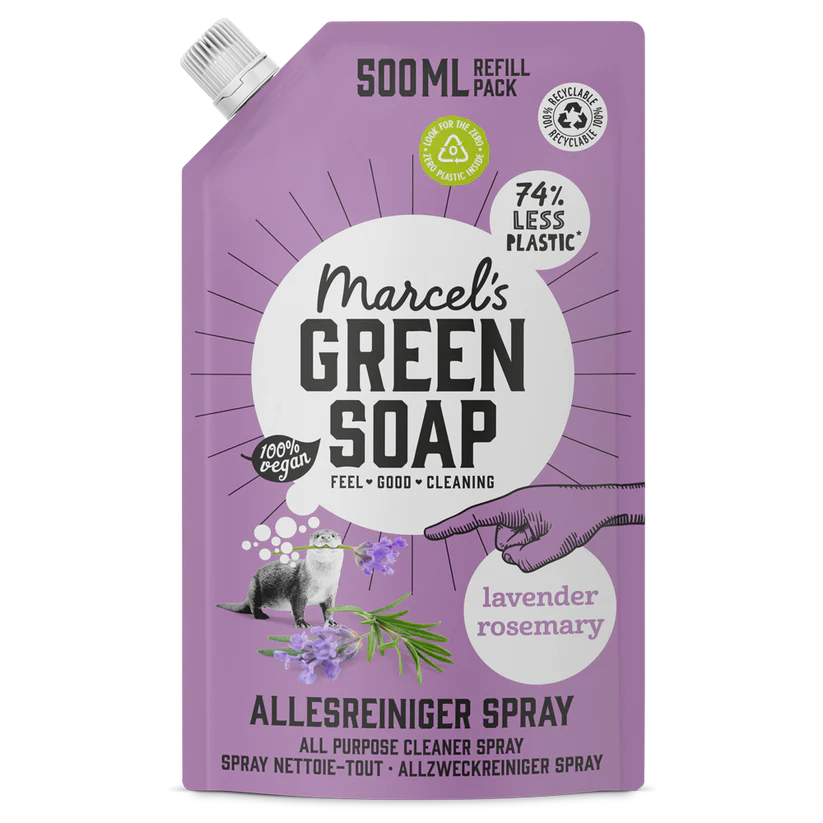 Marcel’s Green Soap Allesreiniger Spray Navulling Lavendel & Rozemarijn (500 ml)