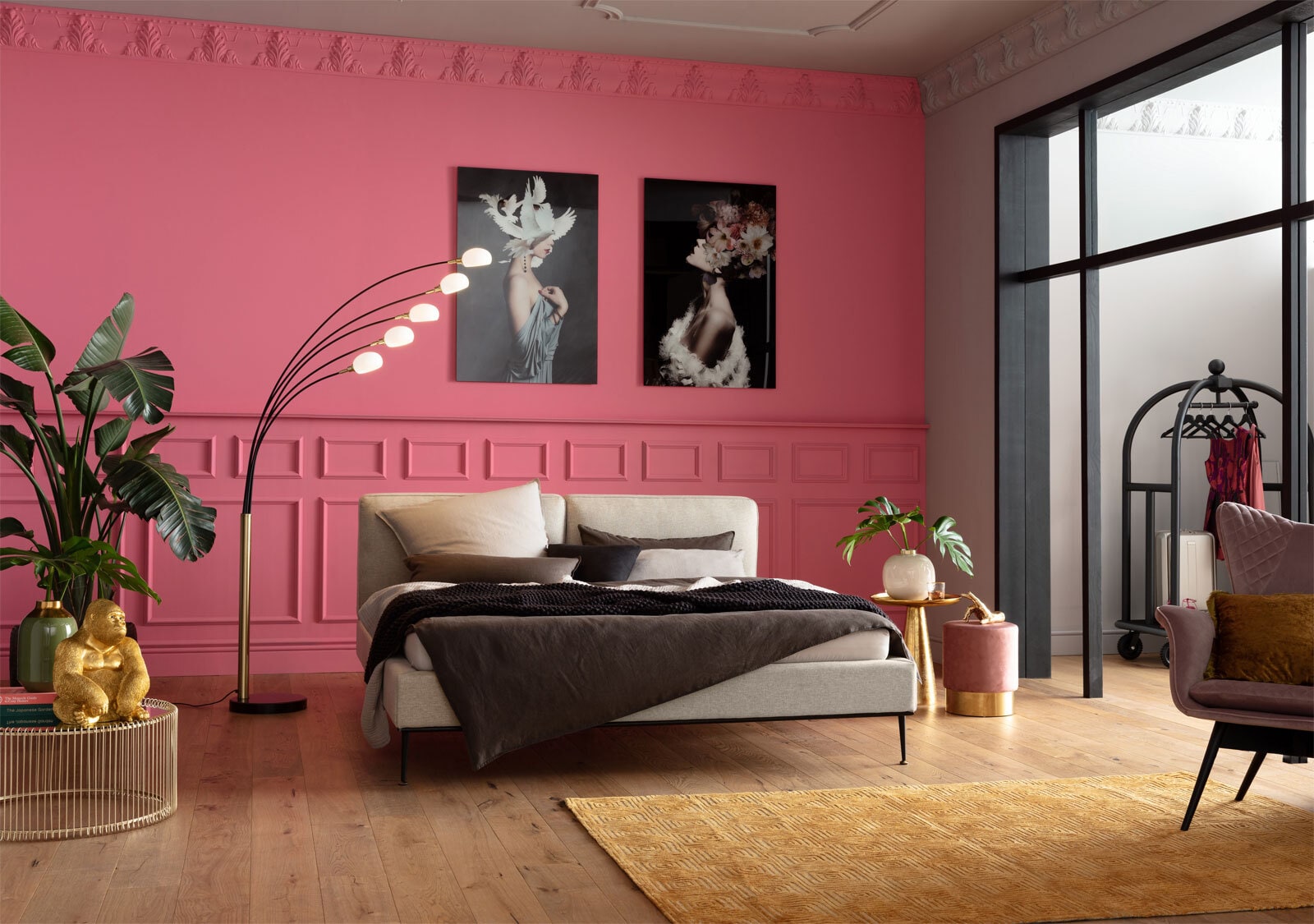 KARE DESIGN Bild FLOWERY BEAUTY schwarz