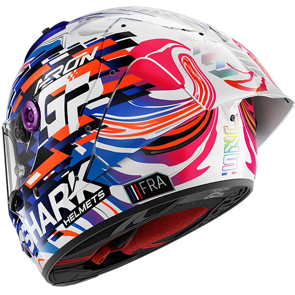 Shark - Casque Aeron GP Replica Zarco Blanc / Bleu / Orange / Brillant