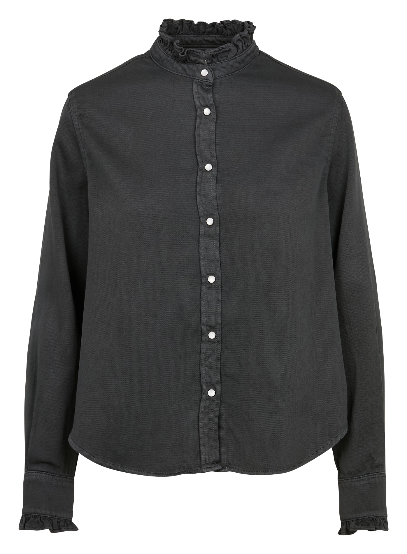 GABY - Chemise col victorien en coton| Gris