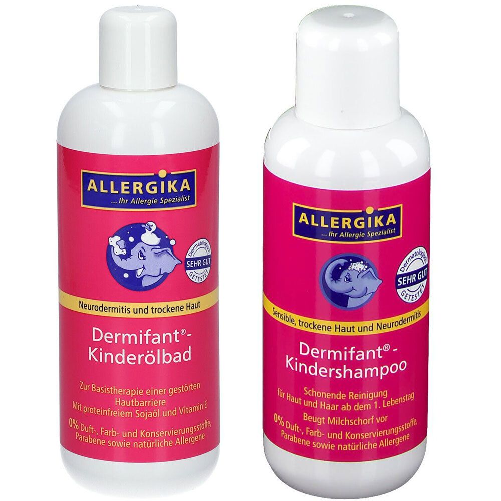 DERMIFANT® Kinderölbad und DERMIFANT® Kindershampoo Hairy