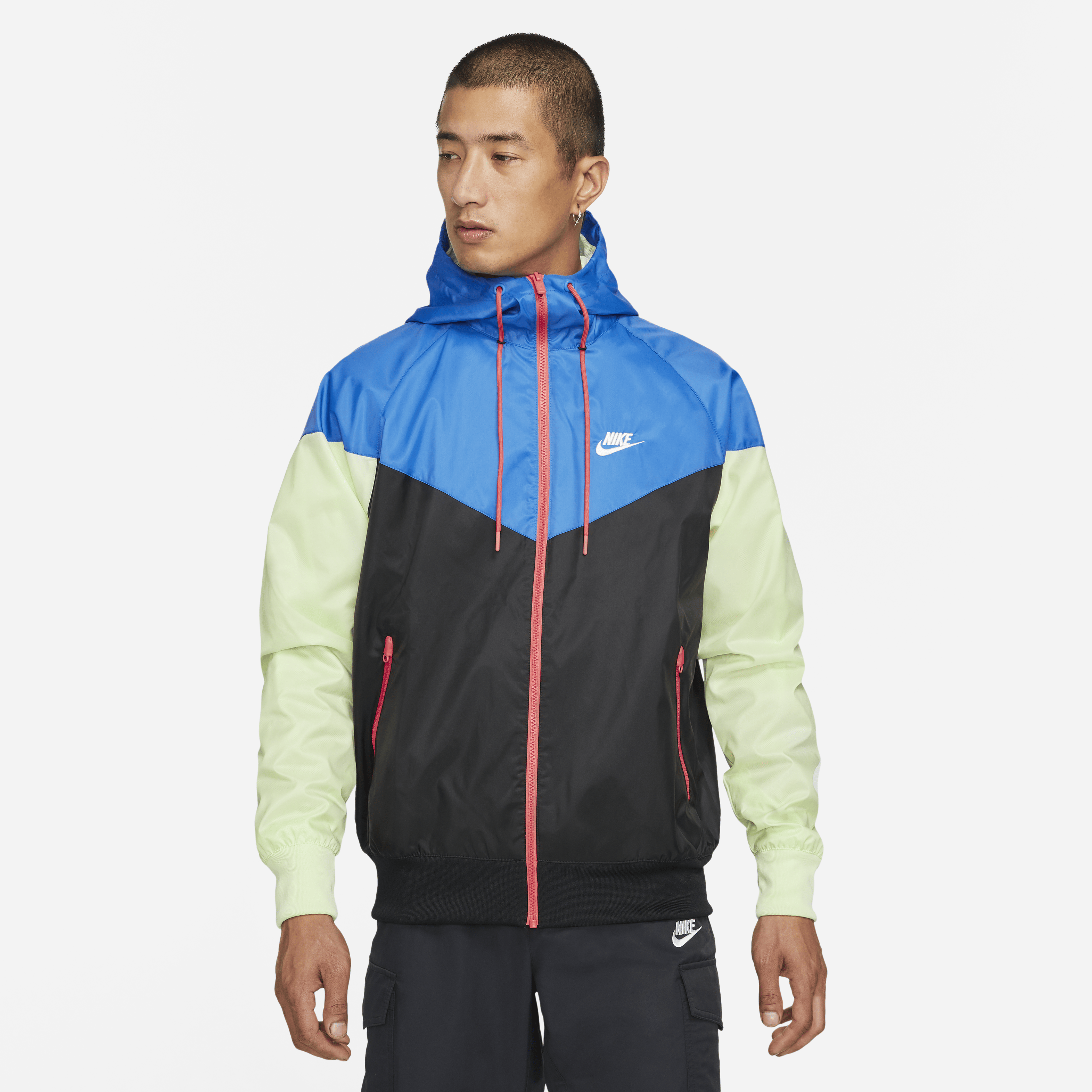 Nike Woven Windrunner Kapuzenjacke Schwarz F013