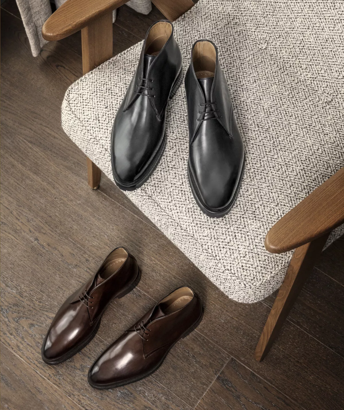 Bottines Tomaso Marron Patiné