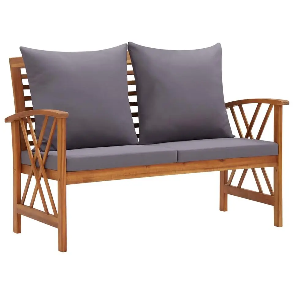 vidaXL - Loungeset - Grijs - Hout