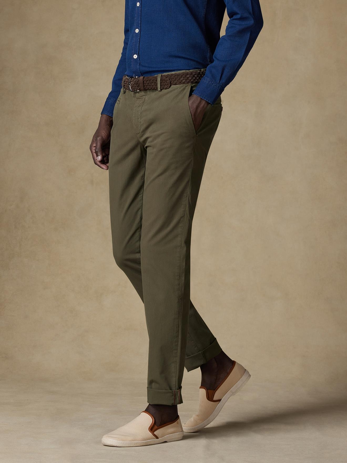 Pantalon chino kaki
