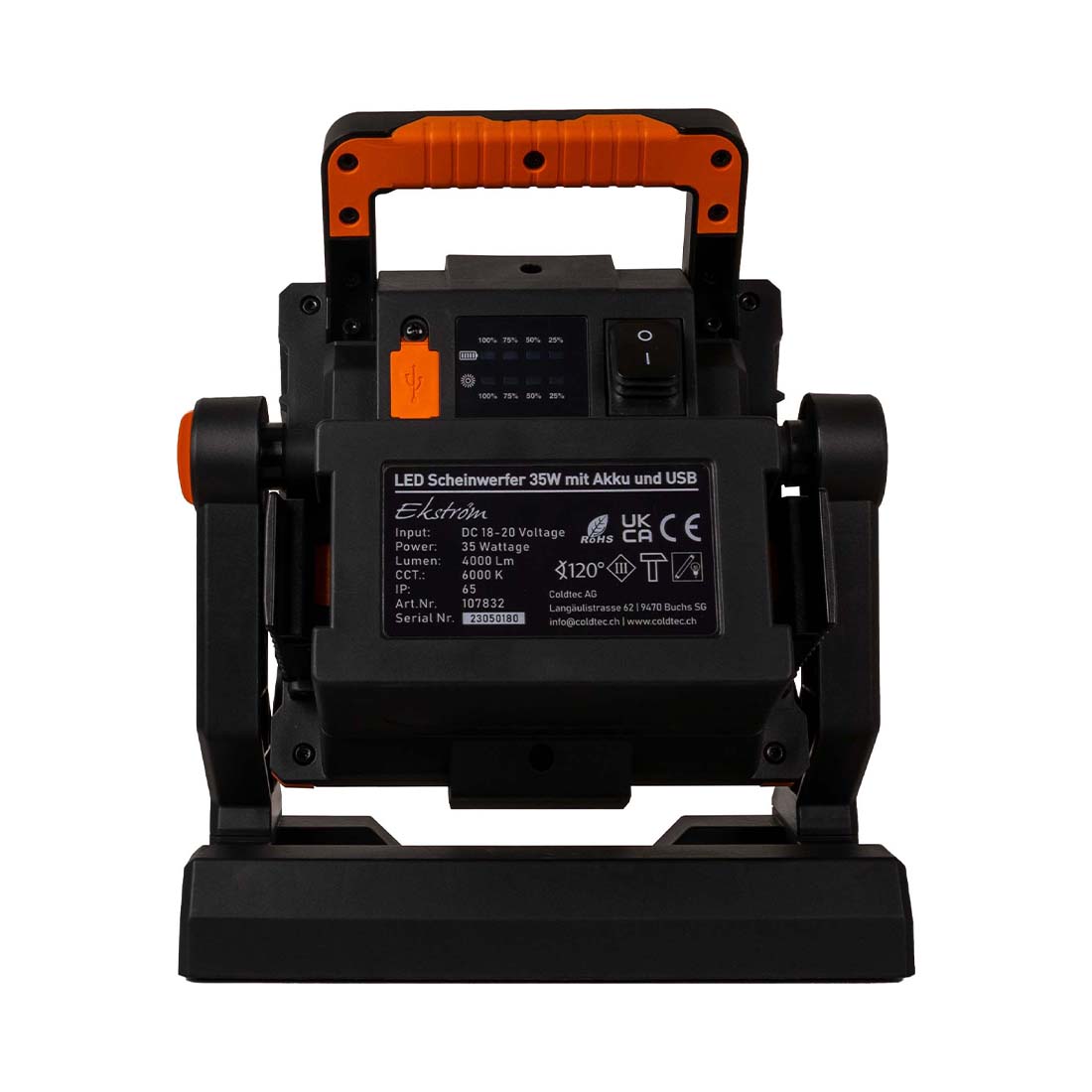 Ekström FSP 35 Watt Akku LED Scheinwerfer mit USB