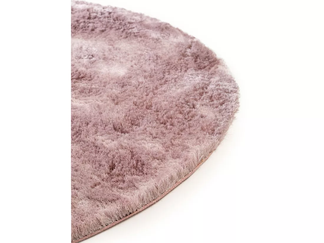 Tapis à poils longs Whisper Rose ø 160 cm rond