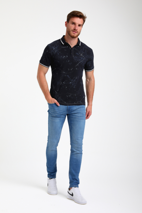 Gabbiano blauwe heren polo