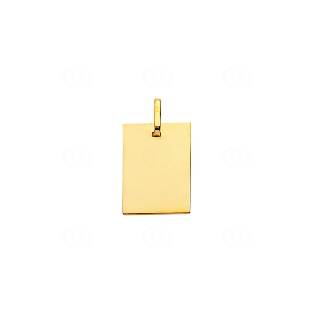 Plakette 750/18 K Gelbgold 14x19mm
