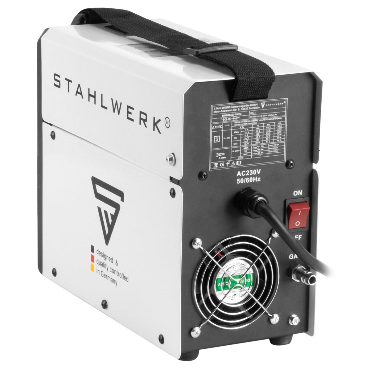 STAHLWERK MIG MAG 160 M IGBT 5-in-1 combinatielasapparaat met 160 ampère