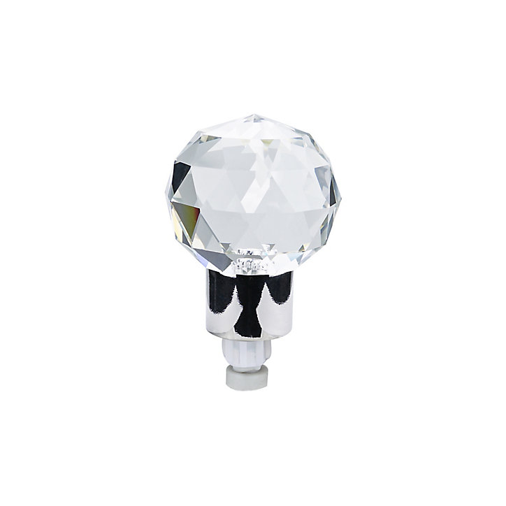 Embout boule pour barre à rideau en verre multi-facettes 28 mm Olympe GoodHome gris