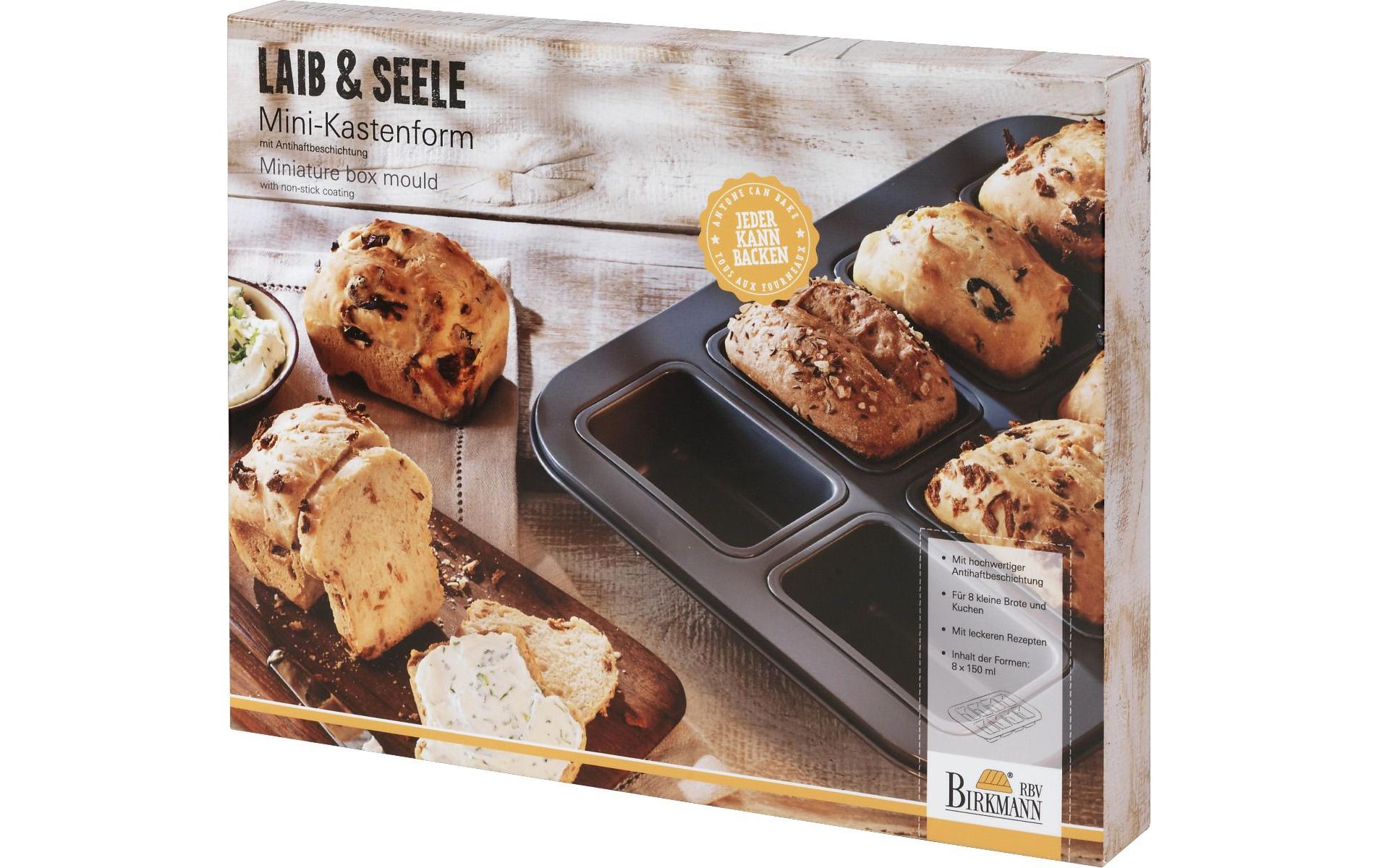 Brot-Backform Mini Kastenform 8 MuldenBrötchenblech