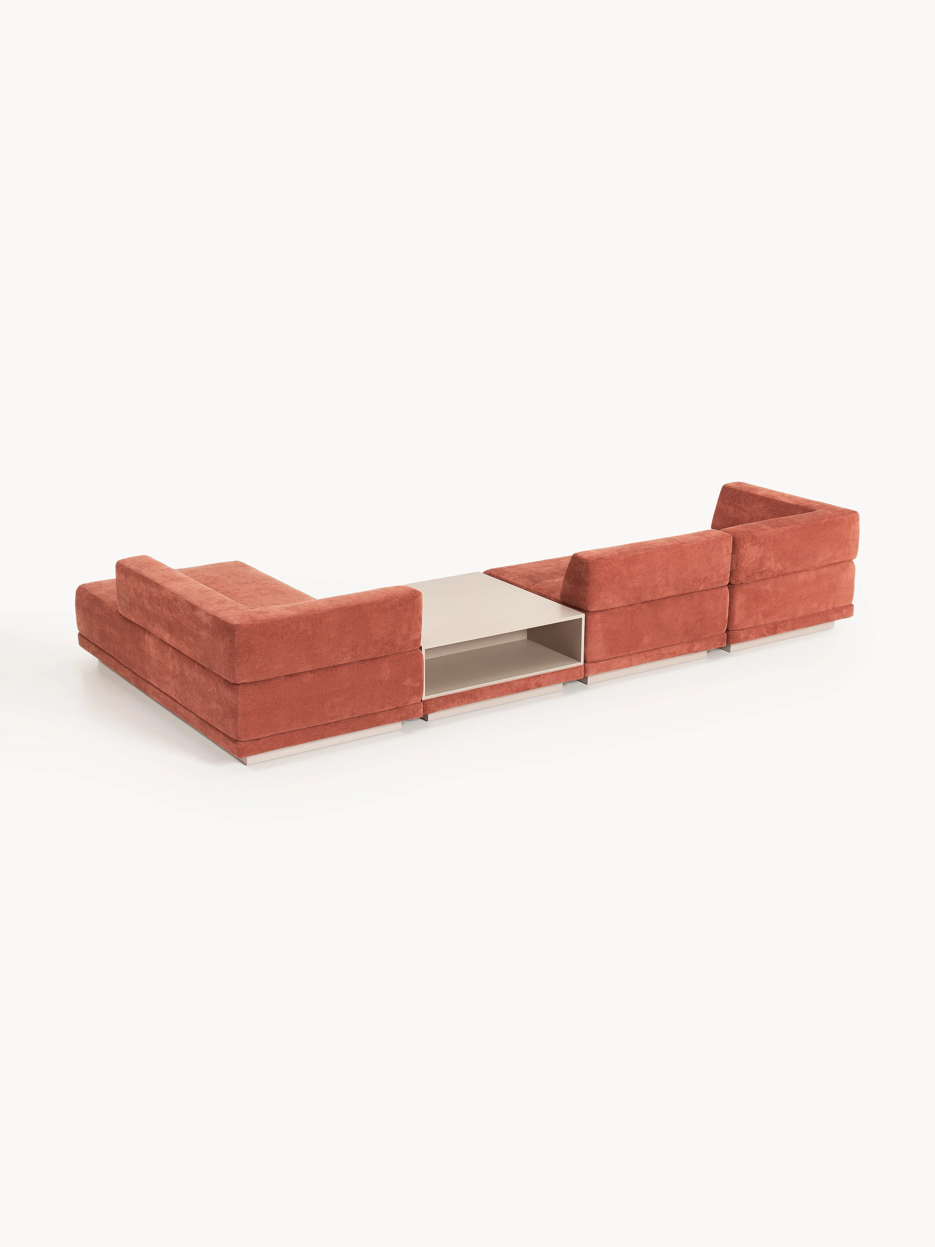 Modulaire hoekbank Colin (4-zits) met salontafel