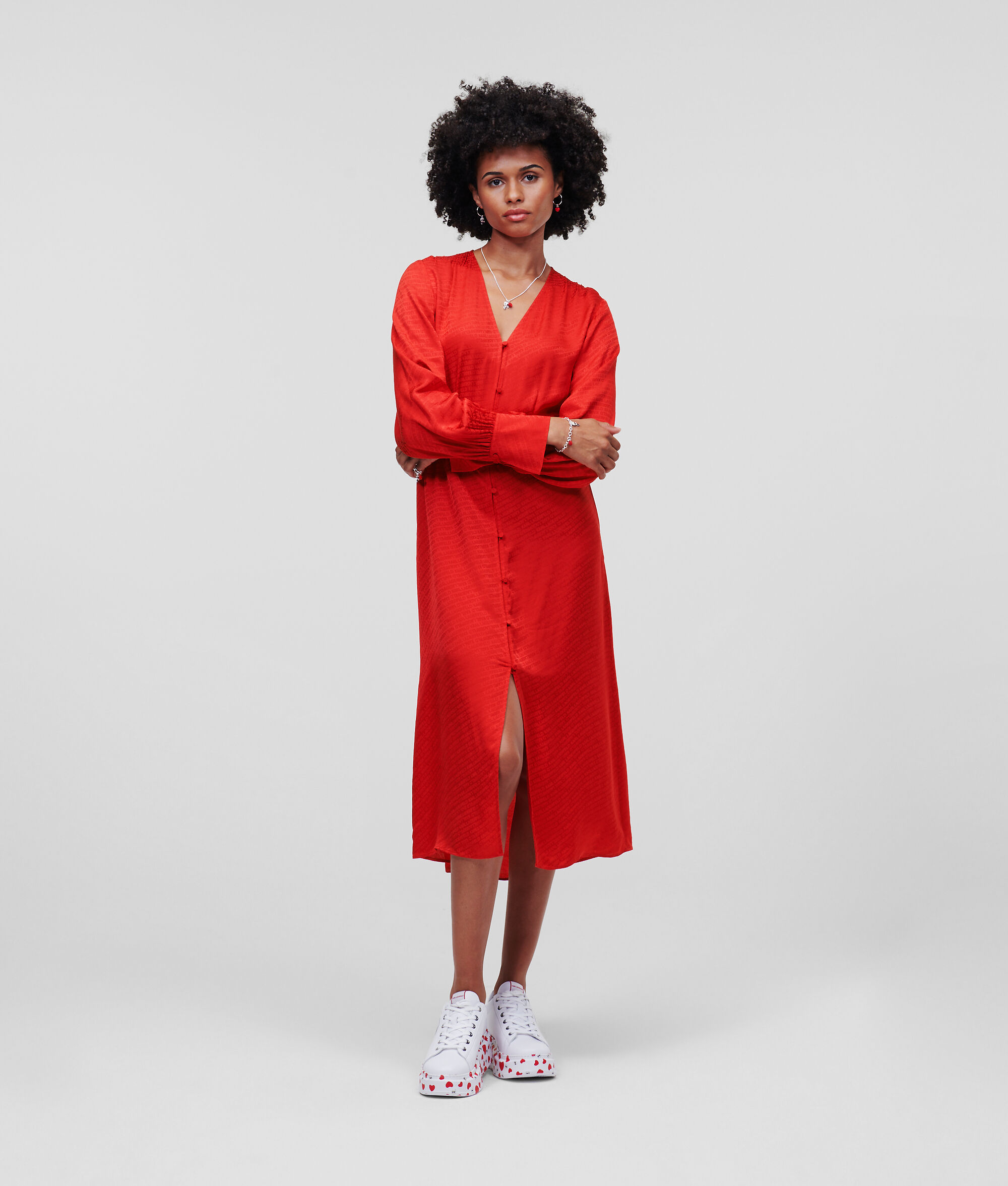ROBE CHEMISE LOGO KARL JACQUARD