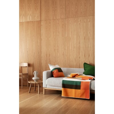 Lammwolldecke Bauhausstil, Orange