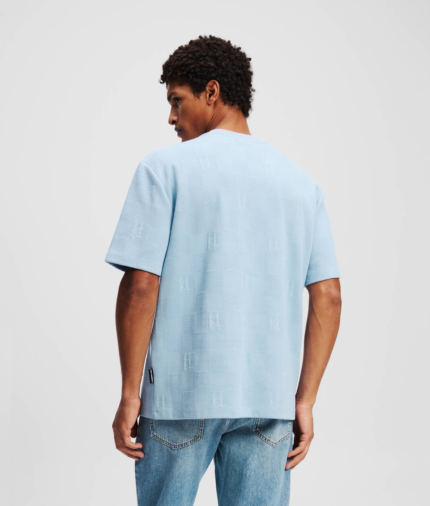 T-SHIRT KL MONOGRAM VÉRIFIÉ - Chambray doux