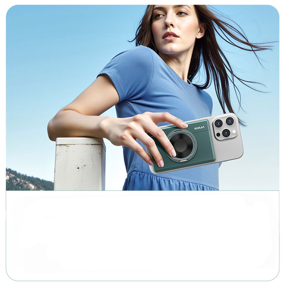 (15W) 10000mAh Magnetische Qi2 MagSafe Powerbank USB C Ladegerät mit Apple Watch Dock   Kickstand - Schwarz