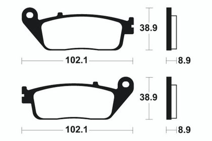 Plaquettes de freins Tecnium Maxi Scooter métal fritté - MSS311