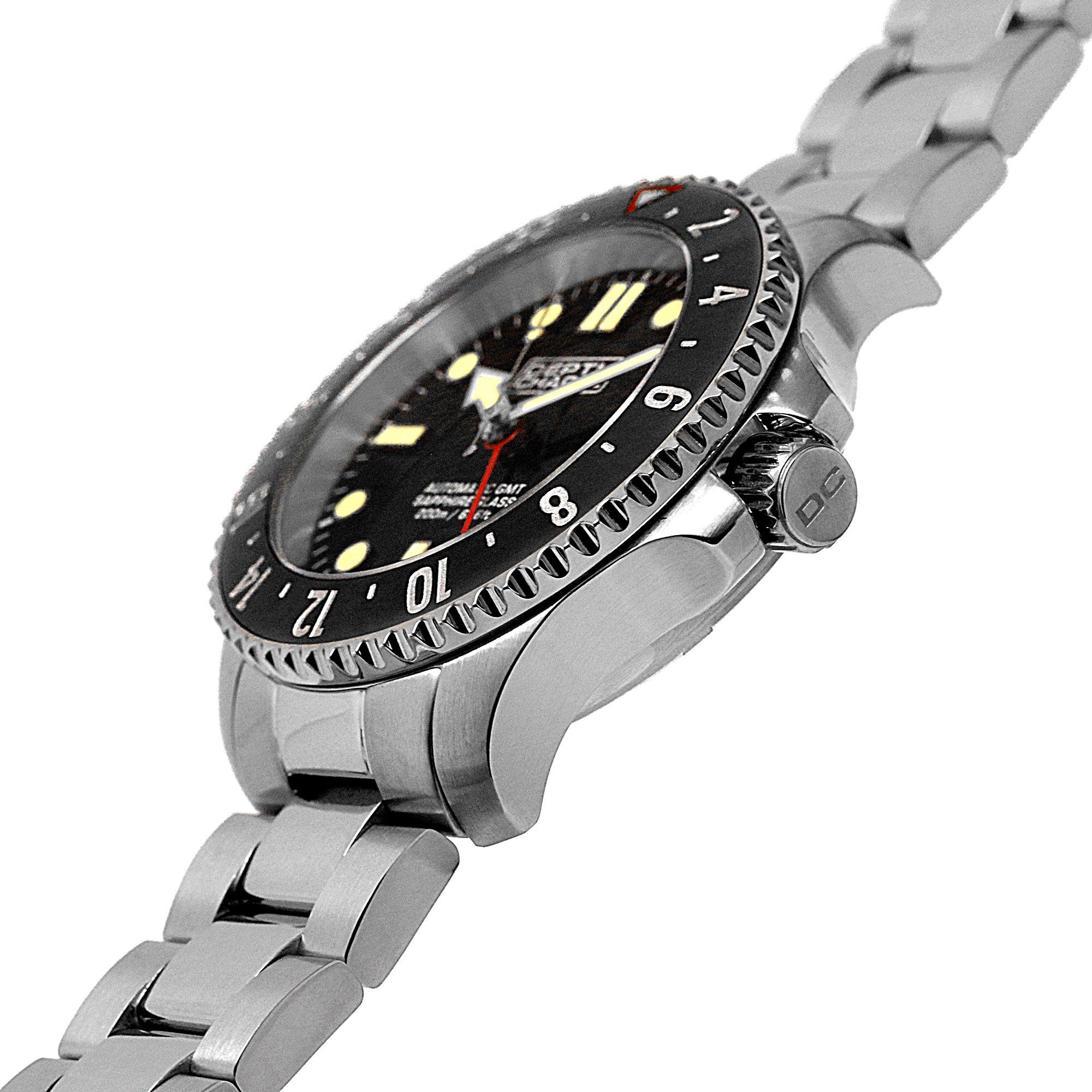 Depth Charge Stainless Steel Black Dial Dive Watch