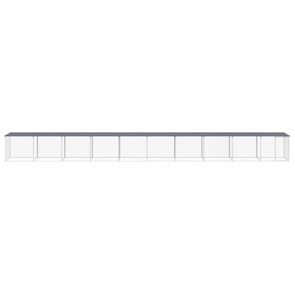 Poulailler avec toit anthracite 1003x98x90 cm acier galvanisé