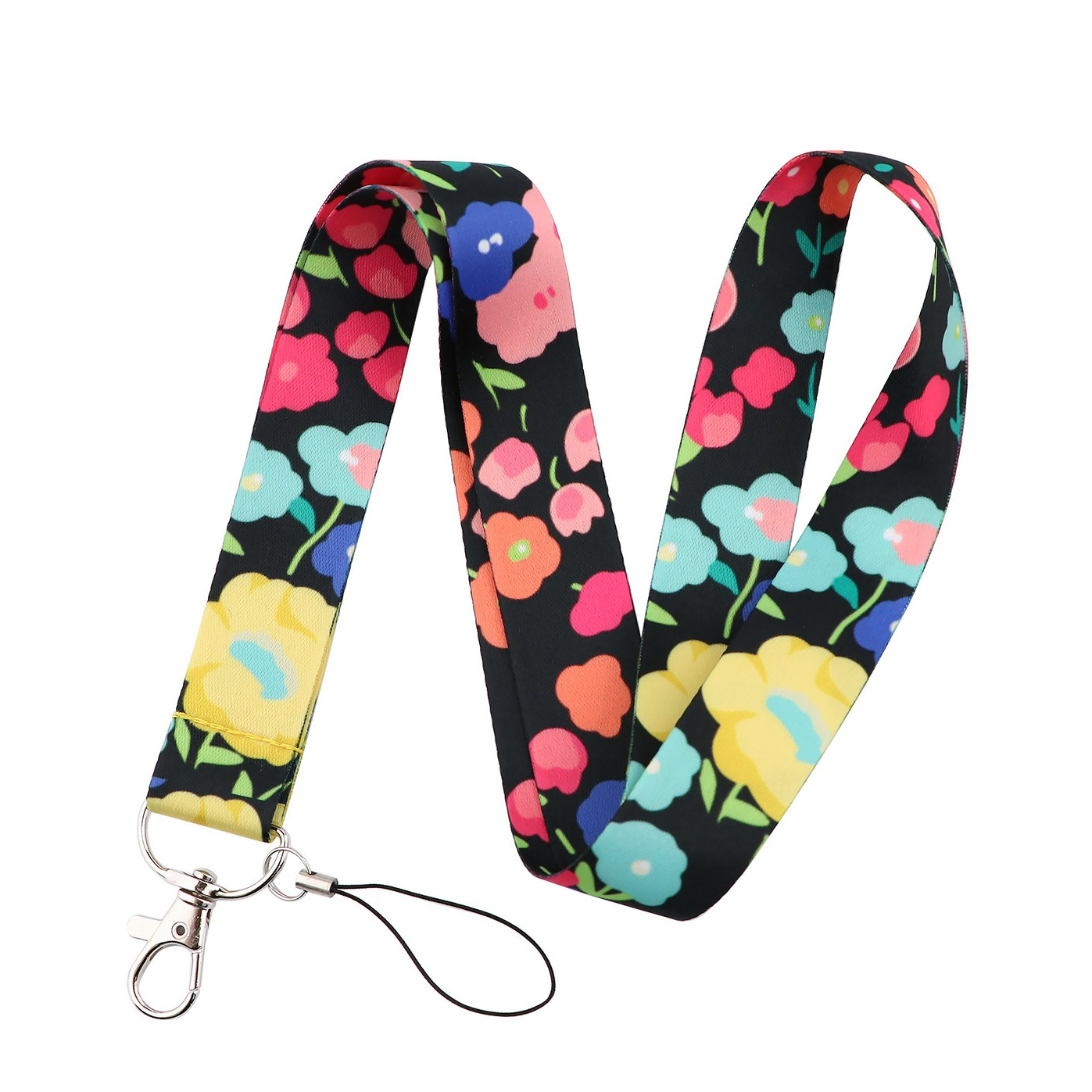 (45cm) Universal Necklace Handykette Schlüsselband Umhängeband für Handy Hülle   Phone Strap - Blumen