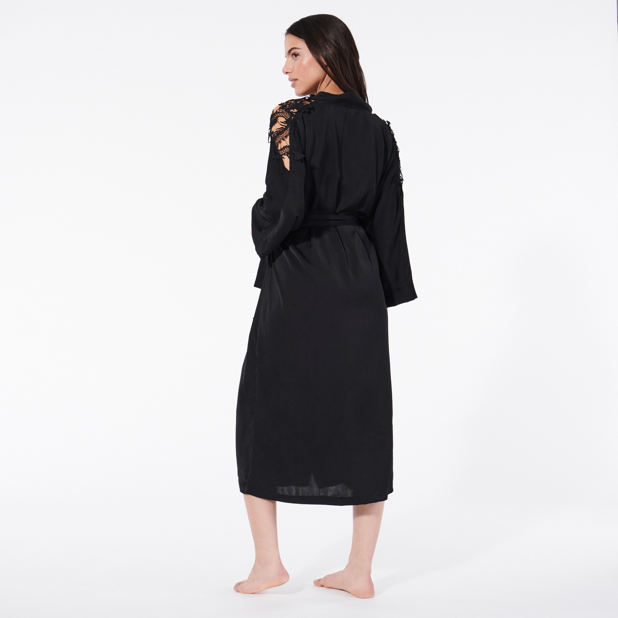 Kimono long en satin